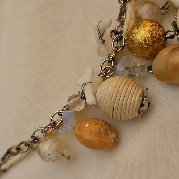 VTG UNICA 1980s Beach Fisherman Beaded Cha Cha Braided Rope Chain Necklace - Picture 3 of 9